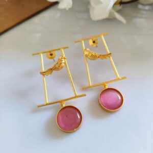 Elegant Bird Motif Drop Earrings
