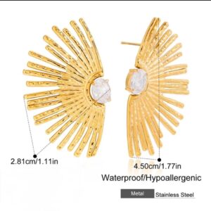 Solitaire Sun Studs