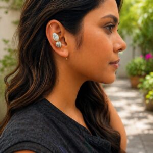 Double Stone Earcuff