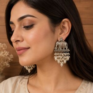 Gajapati Earrings Lifestyle Image