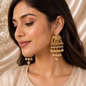 Gold Gajapati Earrings