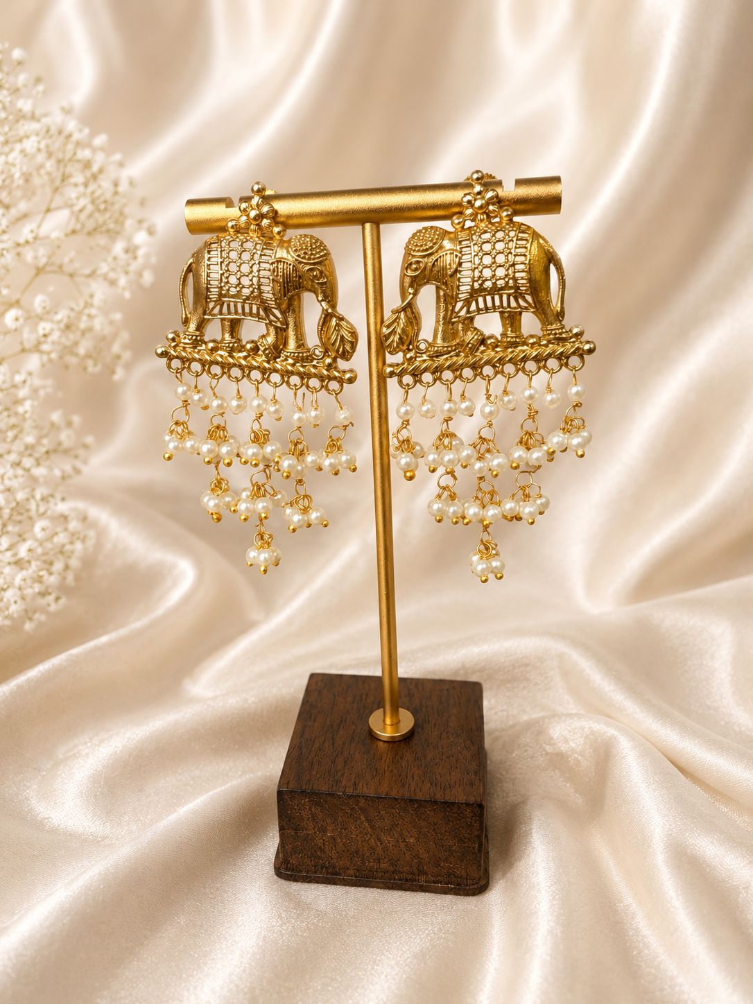 Gold Gajapati Earrings Primary Image