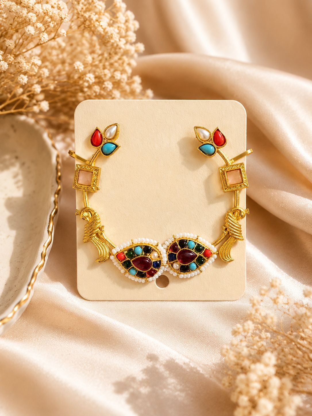 Mayil full cover earcuff multicolour