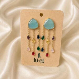 Reeta pastel dangler earrings light blue