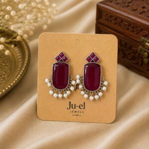 Rohini studs maroon