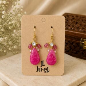 Rubina Hook Dangles Pink