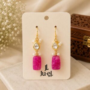 Rubina square stone dangler