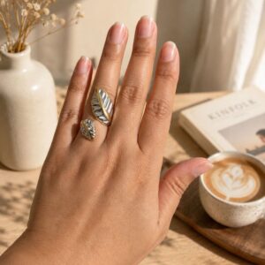 Dual tone leaf ring