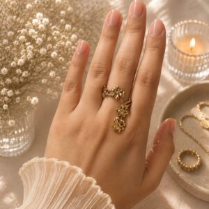 Four flower ring
