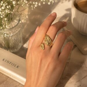 Gold leaf ring