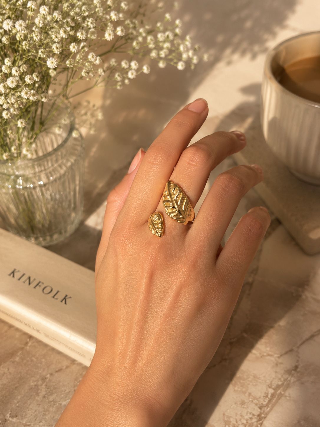 Gold leaf ring