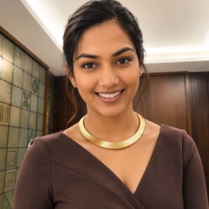 Modern Kasavu Necklace