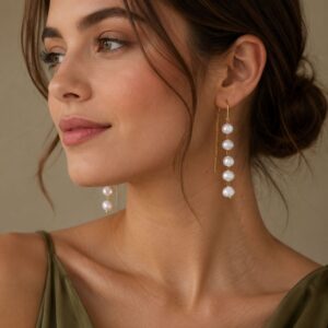 Real Pearl Threader Earrings