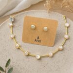Pearl & Colour Stone Choker Set