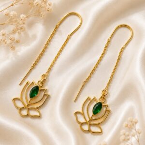Lotus Threader Earrings