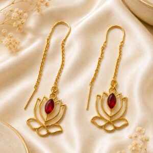 Lotus Threader Earrings