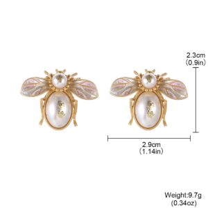 Foil Bee Stud Earrings