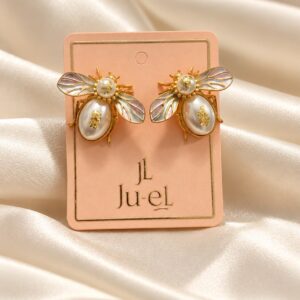 Foil Bee Stud Earrings