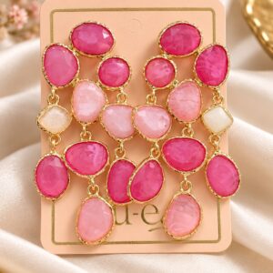 Pink Royal Drop Earrings